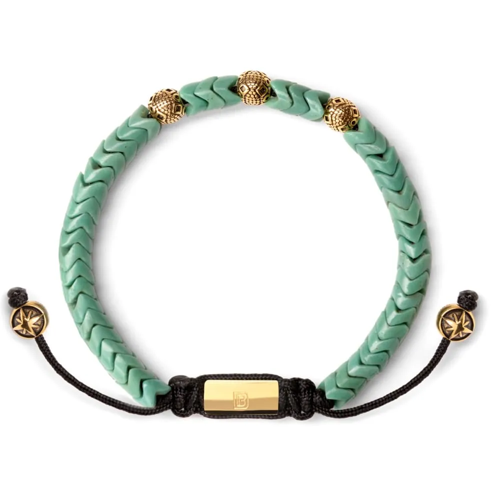 Green Glass with Gold Tropez