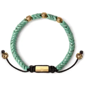 Green Glass with Gold Tropez
