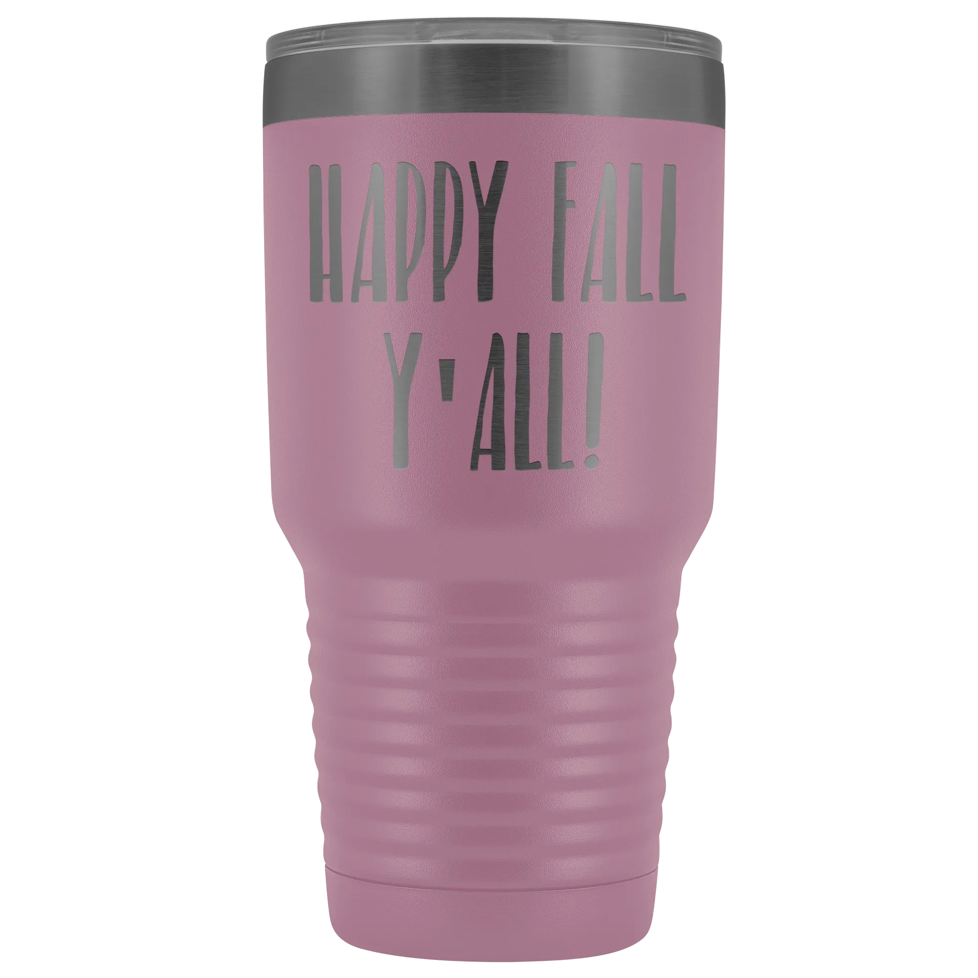 Happy Fall Y'all Tumbler Funny Pumpkin Spice Gifts for Friends Metal Mug Insulated Hot Cold Travel Coffee Cup 30oz BPA Free