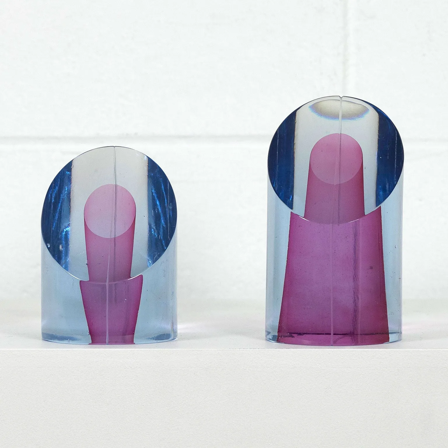 HARVEY LITTLETON "CYLINDRICAL SECTIONS 45" GLASS, 1979