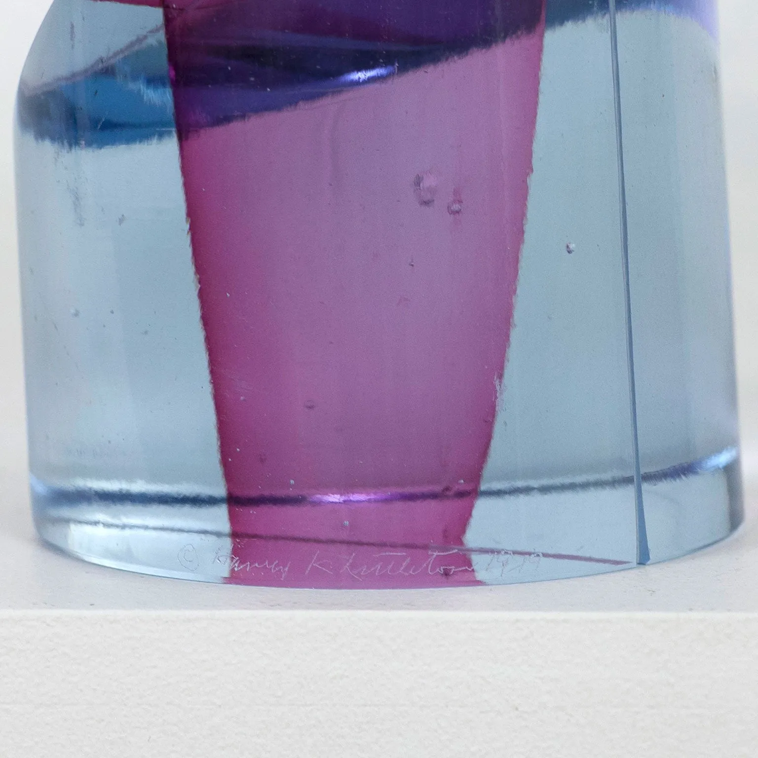 HARVEY LITTLETON "CYLINDRICAL SECTIONS 45" GLASS, 1979