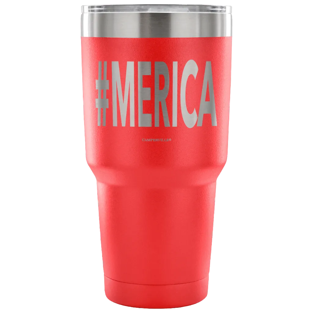 Hashtag "Merica" - Stainless Steel Tumbler