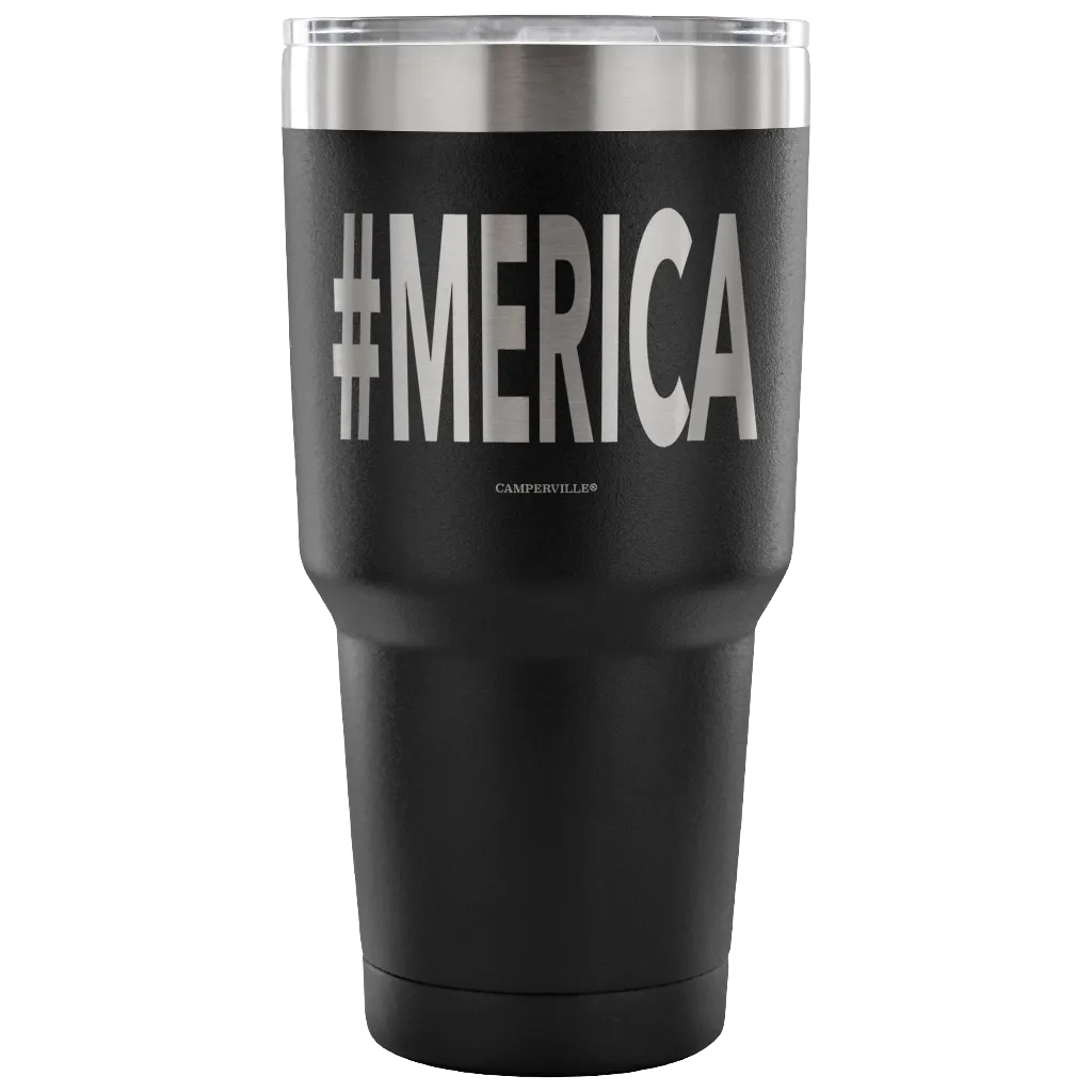 Hashtag "Merica" - Stainless Steel Tumbler