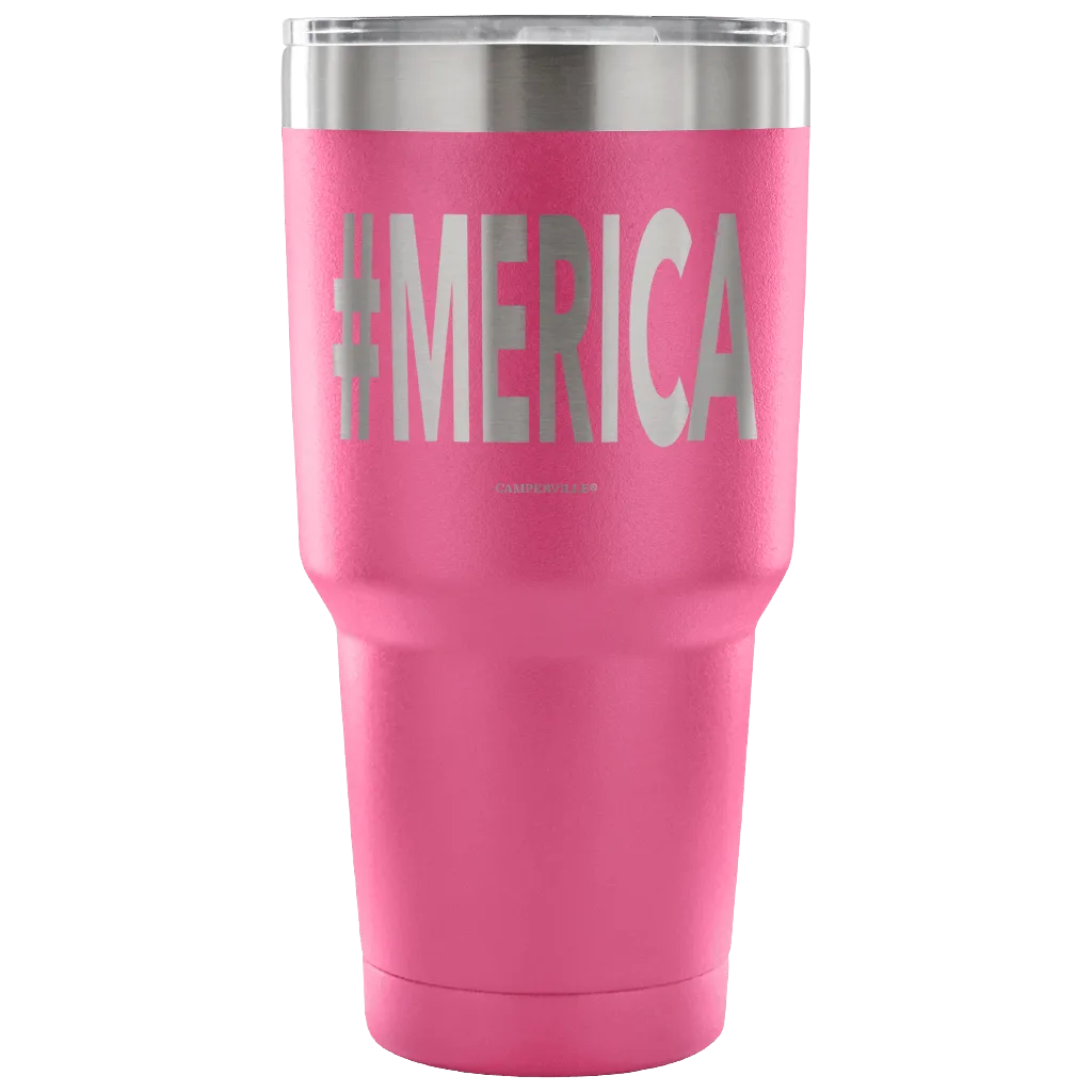 Hashtag "Merica" - Stainless Steel Tumbler