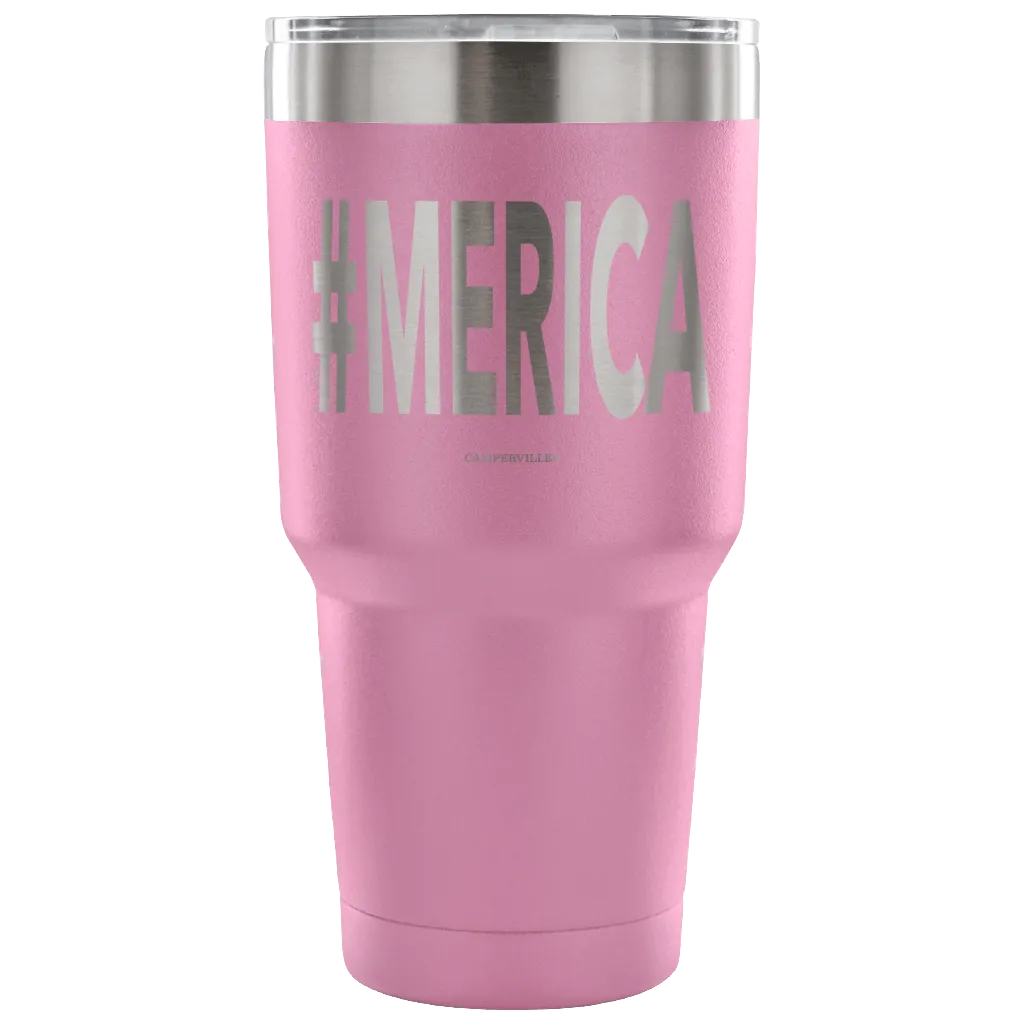Hashtag "Merica" - Stainless Steel Tumbler