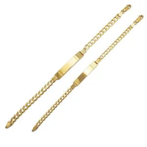ID Bracelet Solid Italian Cuban Bracelet (14K)