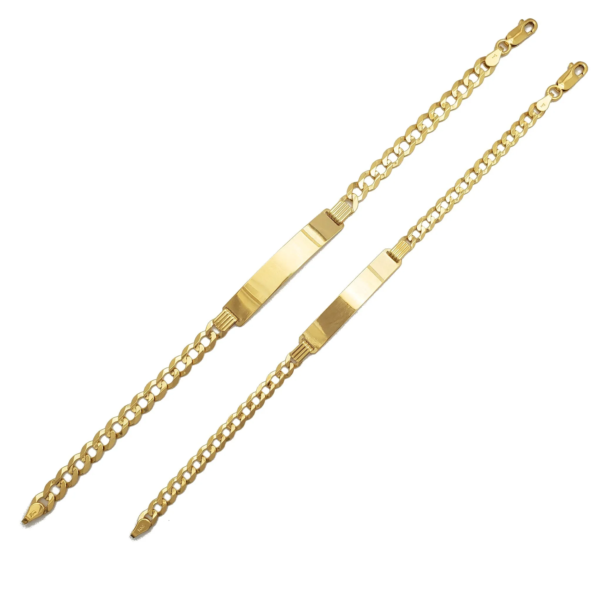 ID Bracelet Solid Italian Cuban Bracelet (14K)