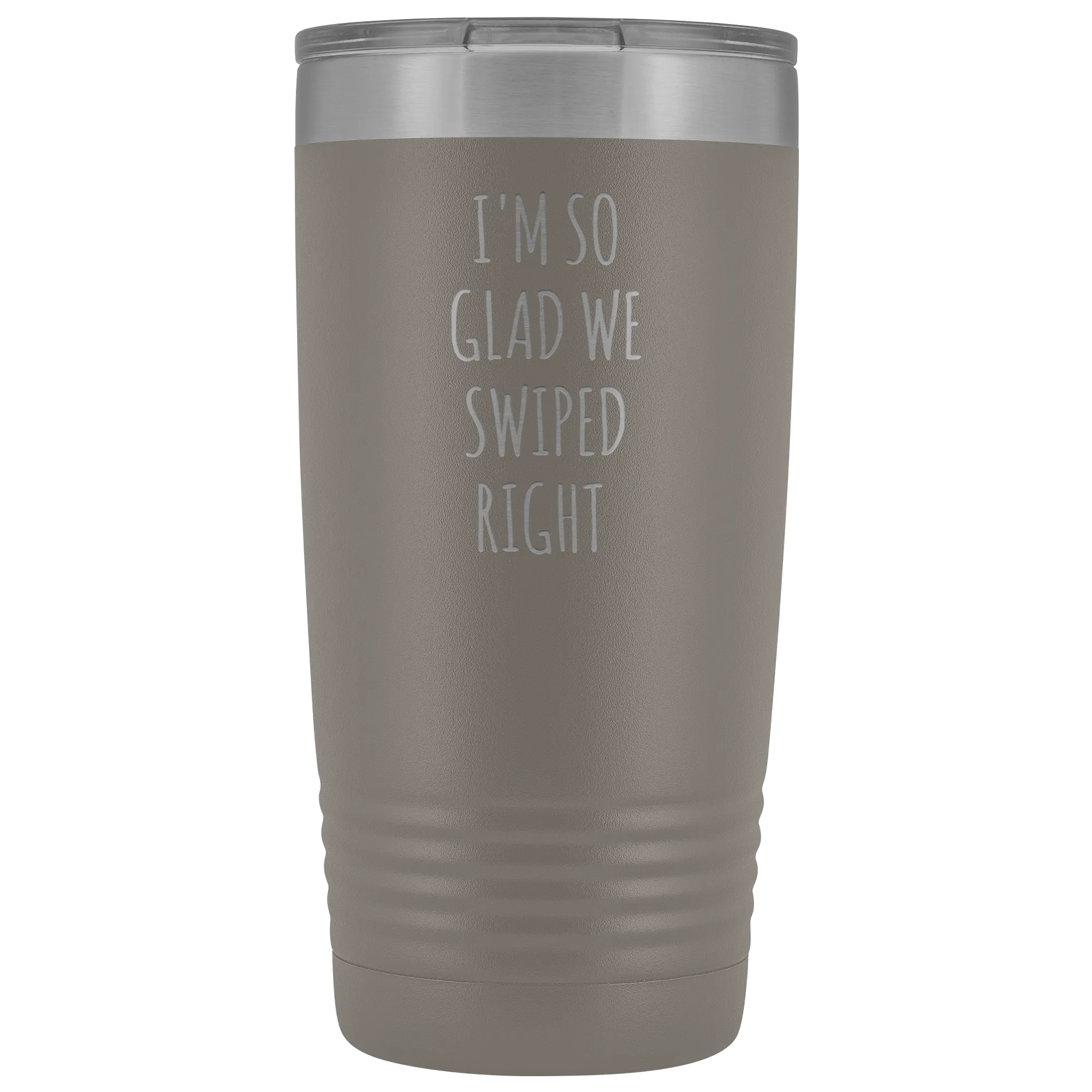 I'm So Glad We Swiped Right Tumbler Online Dating New Relationship Gift Insulated Hot Cold Funny Travel Coffee Cup 20oz BPA Free