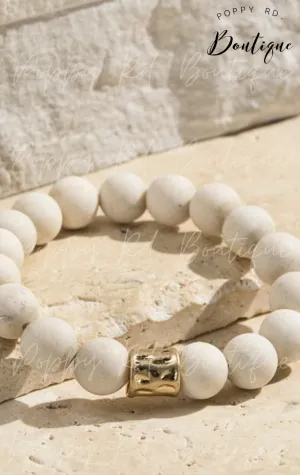 Ivory Stone bead bracelet *