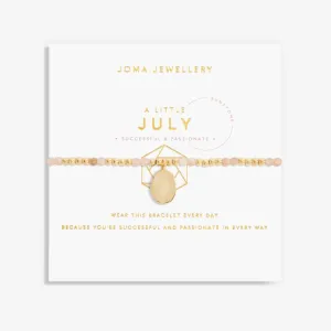 Joma A Little July Birthstone Sunstone Gold Bracelet