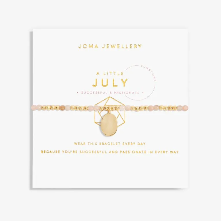 Joma A Little July Birthstone Sunstone Gold Bracelet