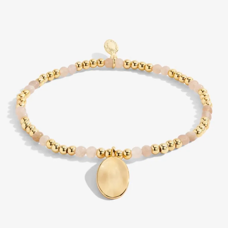 Joma A Little July Birthstone Sunstone Gold Bracelet