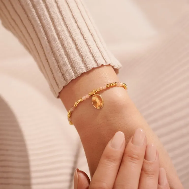 Joma A Little July Birthstone Sunstone Gold Bracelet