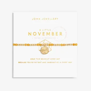 Joma A Little November Birthstone Yellow Quartz Gold Bracelet