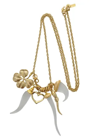 Kenneth Jay Lane Multi Charms Pendant