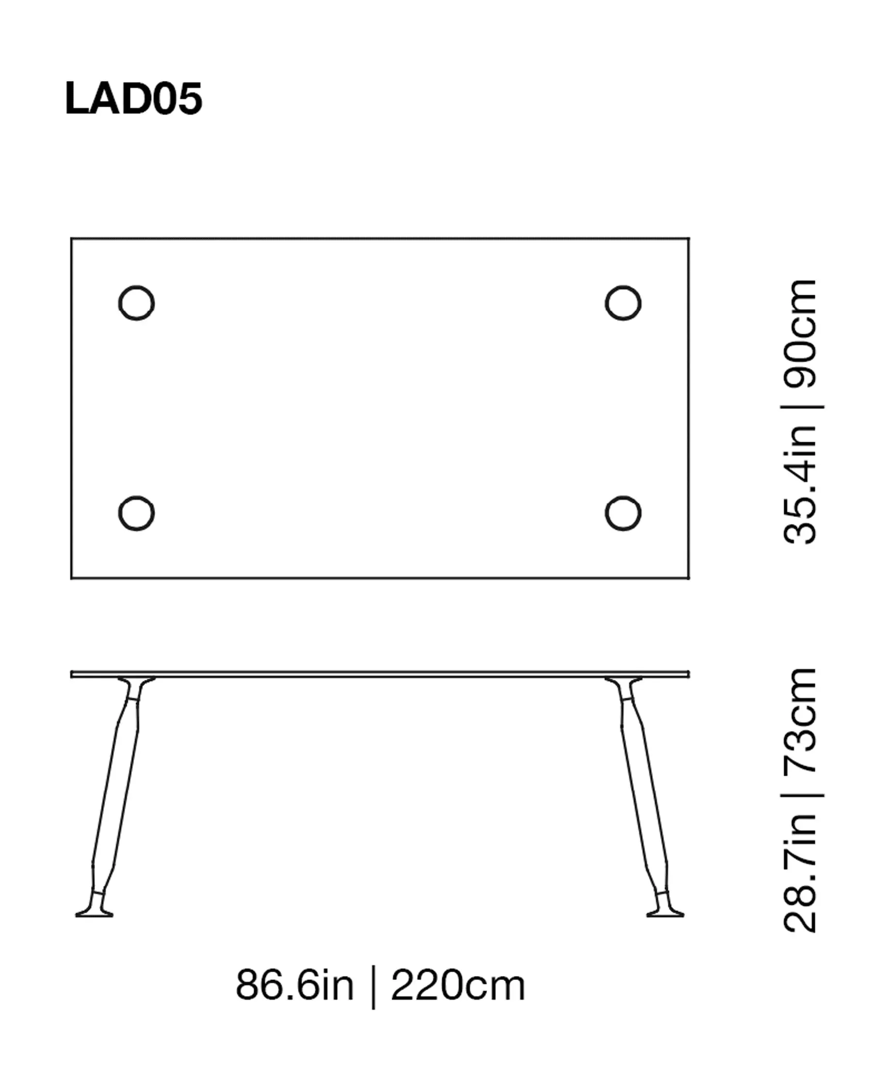 Lady Hio Dining Glass Table