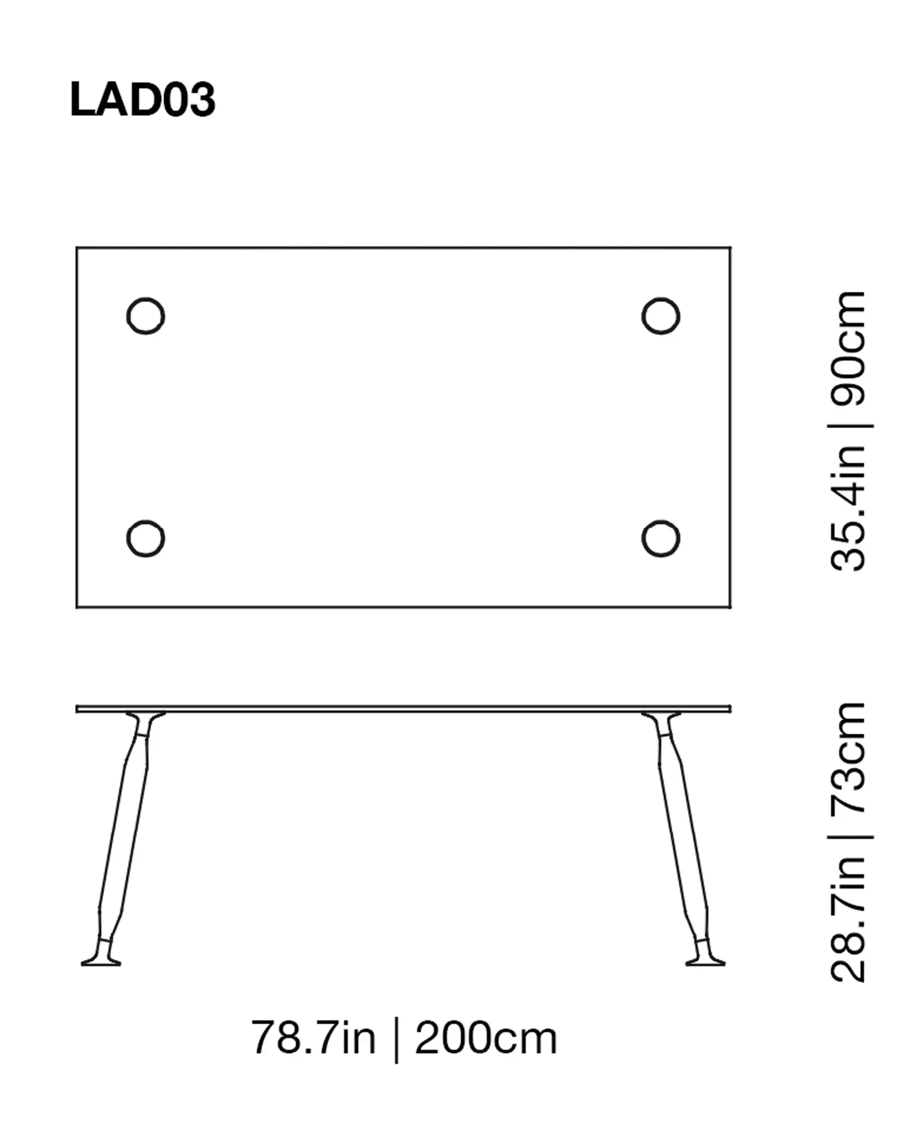 Lady Hio Dining Glass Table