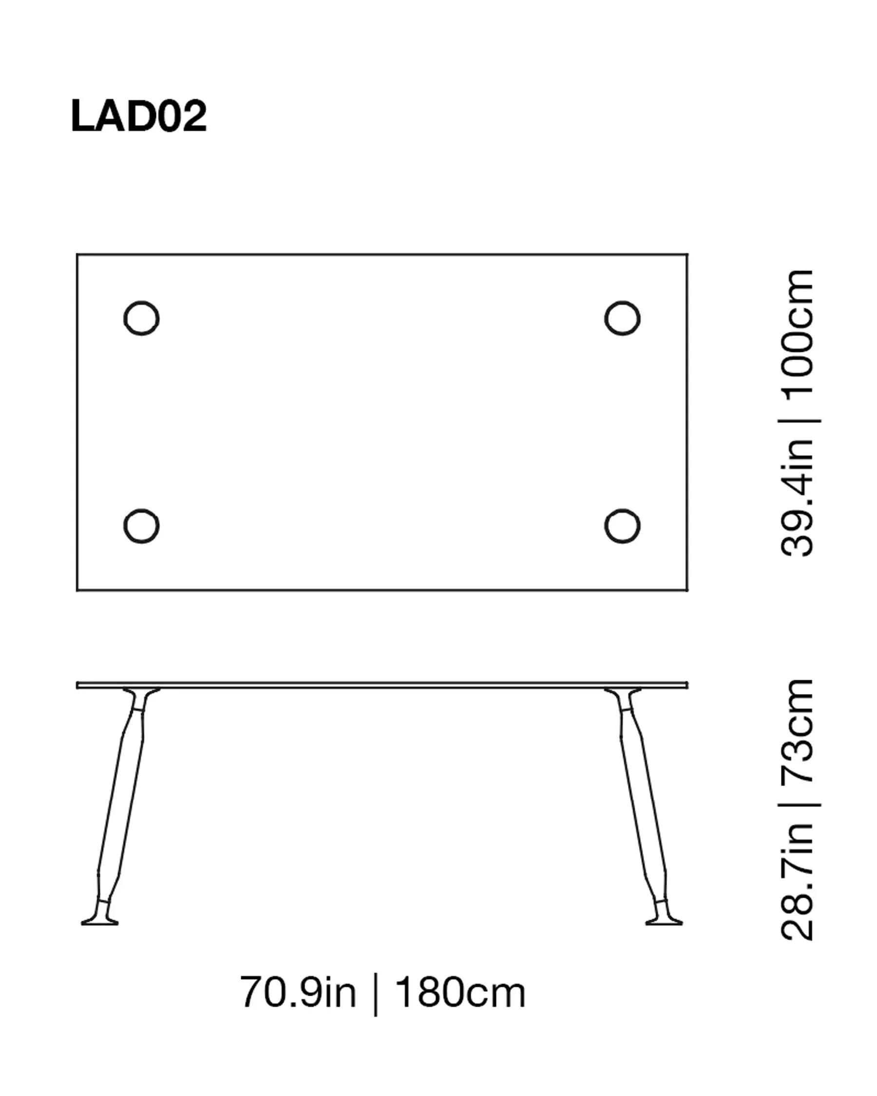 Lady Hio Dining Glass Table