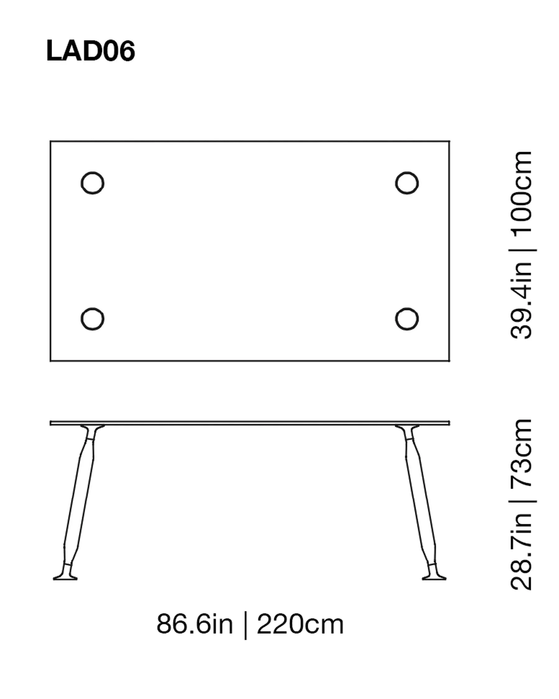 Lady Hio Dining Glass Table