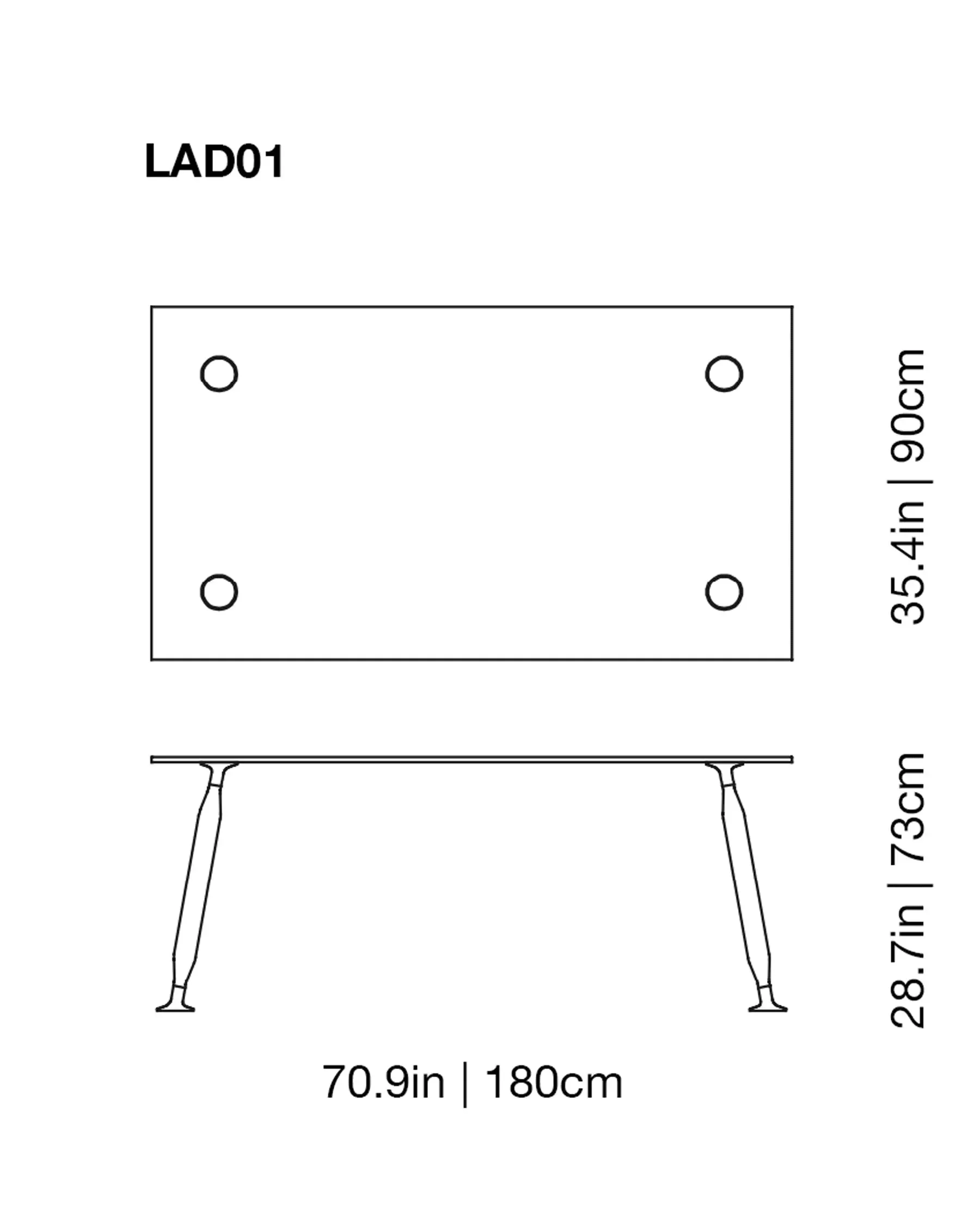 Lady Hio Dining Glass Table
