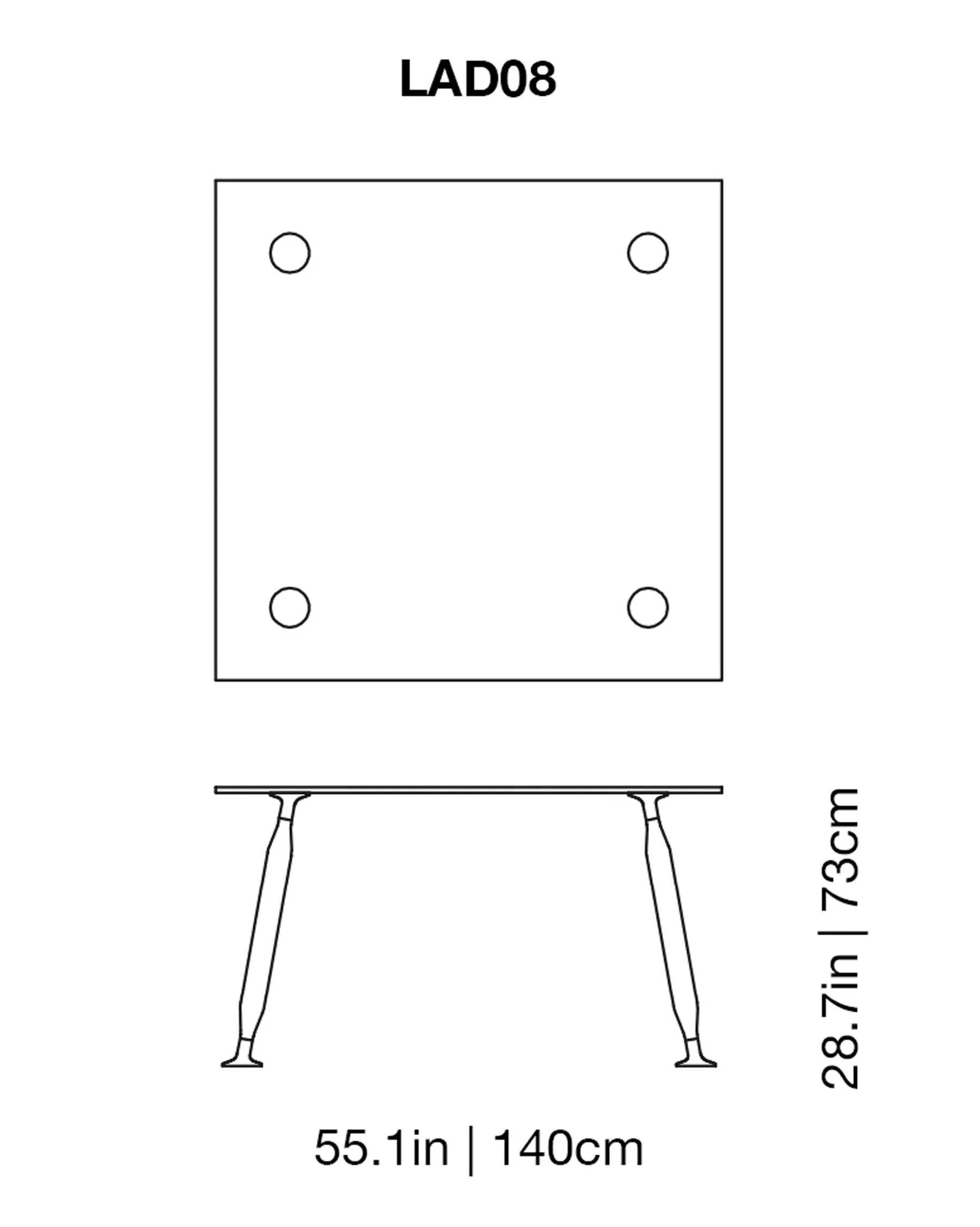 Lady Hio Dining Glass Table