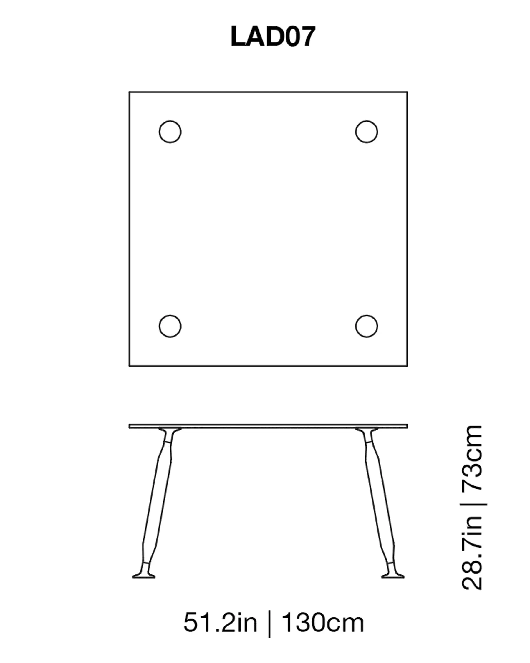 Lady Hio Dining Glass Table