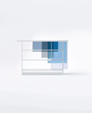 Layers - Glass Bookcase