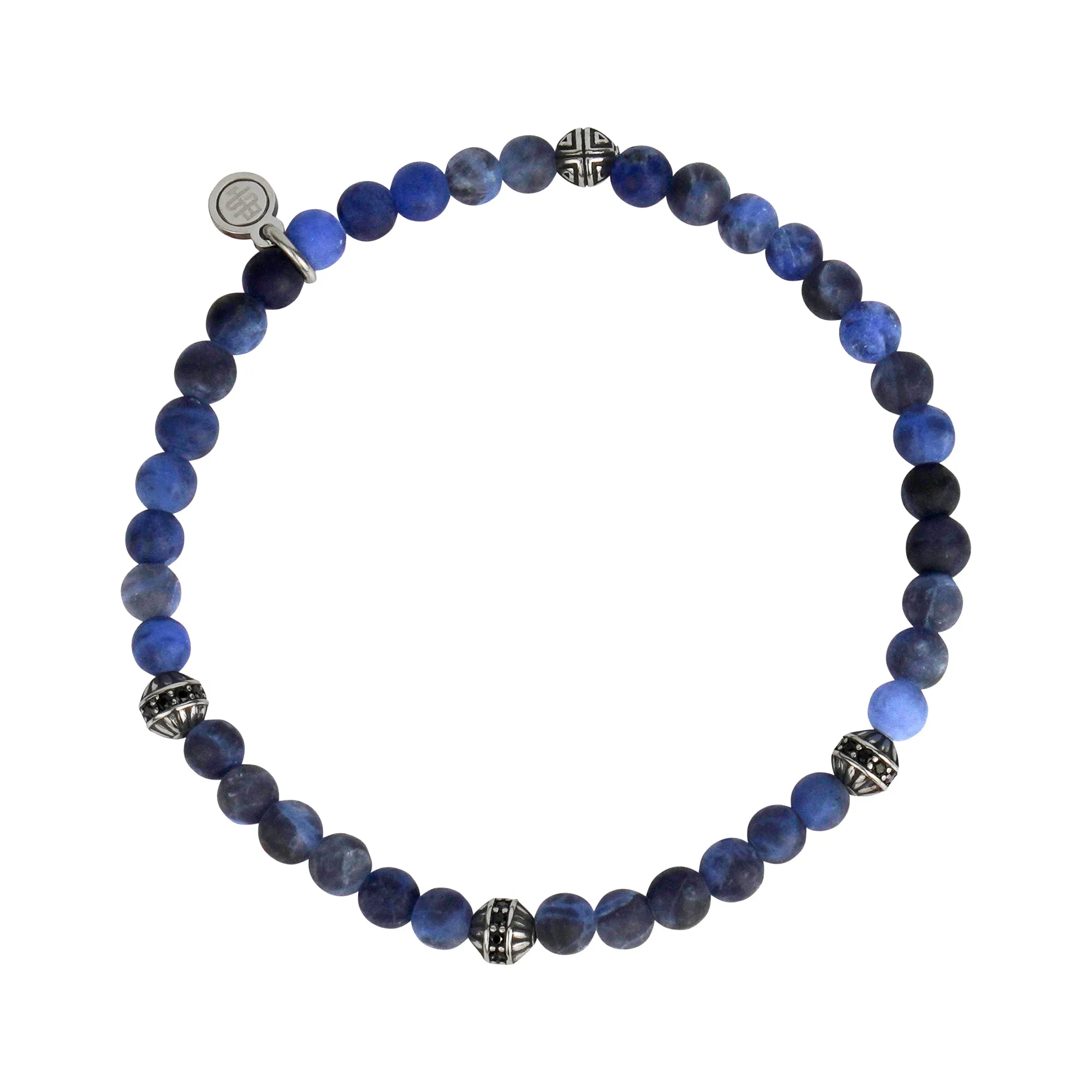 Matte Sodalite Enigma Bead Bracelet