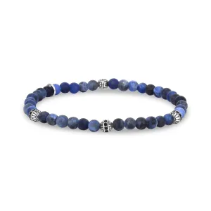 Matte Sodalite Enigma Bead Bracelet