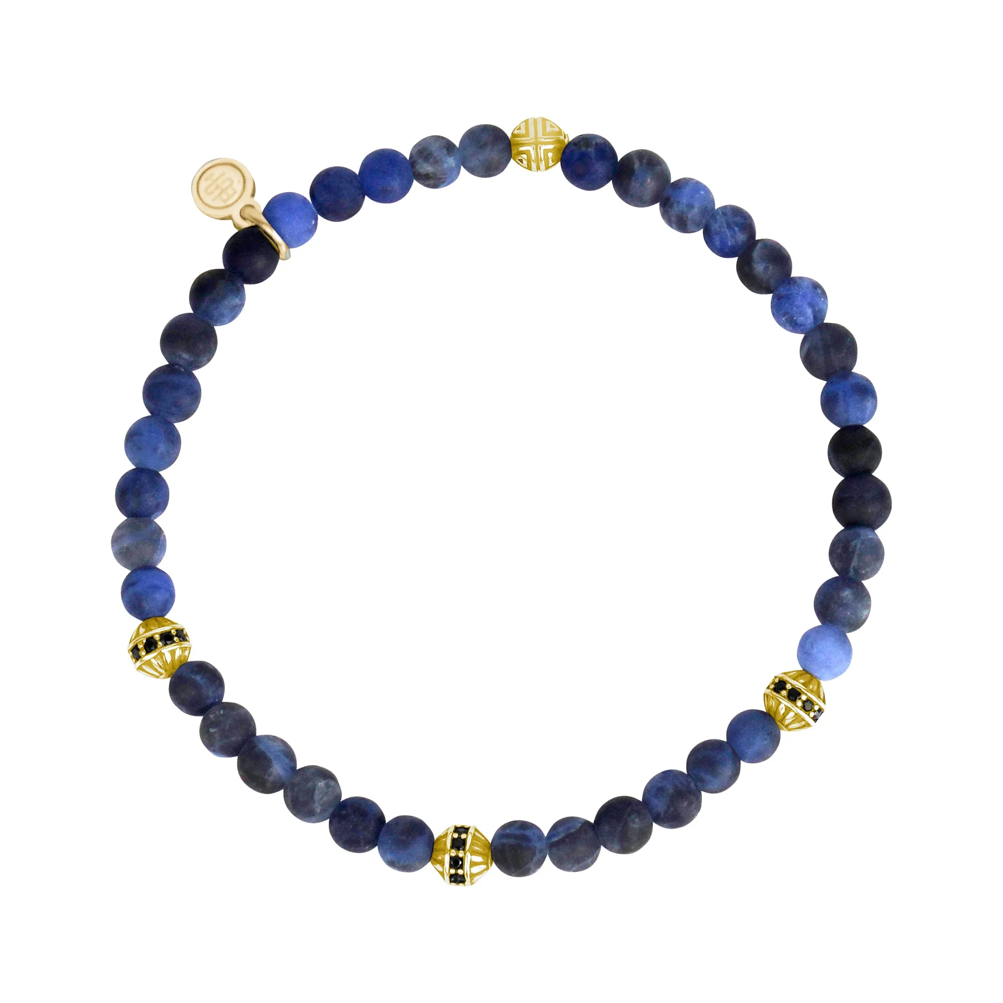 Matte Sodalite Enigma Bead Bracelet