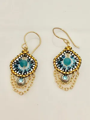 Miguel Ases Blue Quartz  Earrings