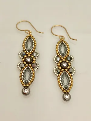 Miguel Ases Swarovski and Miyuki Earrings