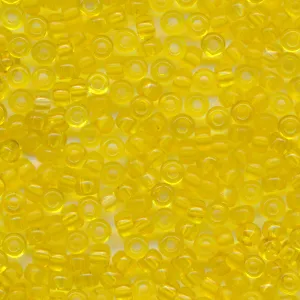 MIYUKI Round Rocaille Seed Beads #136 Yellow (Transparent)