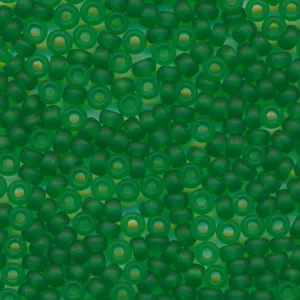 MIYUKI Round Rocaille Seed Beads #146F Green (Transparent Frost)