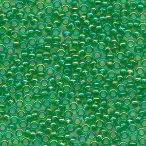 MIYUKI Round Rocaille Seed Beads #179 Silver (Transparent Rainbow)