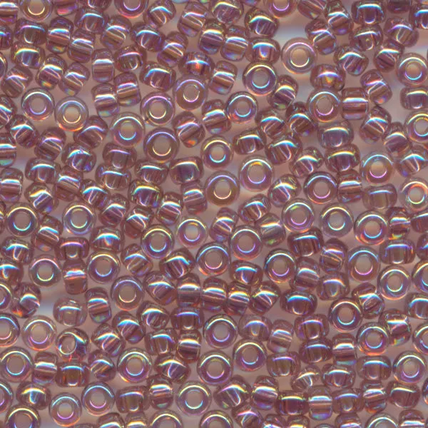 MIYUKI Round Rocaille Seed Beads #256 Light Amethyst (Transparent Rainbow)