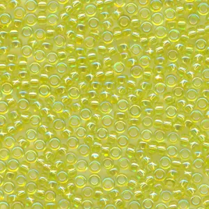 MIYUKI Round Rocaille Seed Beads #258 Silver (Transparent Rainbow)