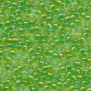 MIYUKI Round Rocaille Seed Beads #259 Lime (Transparent Rainbow)