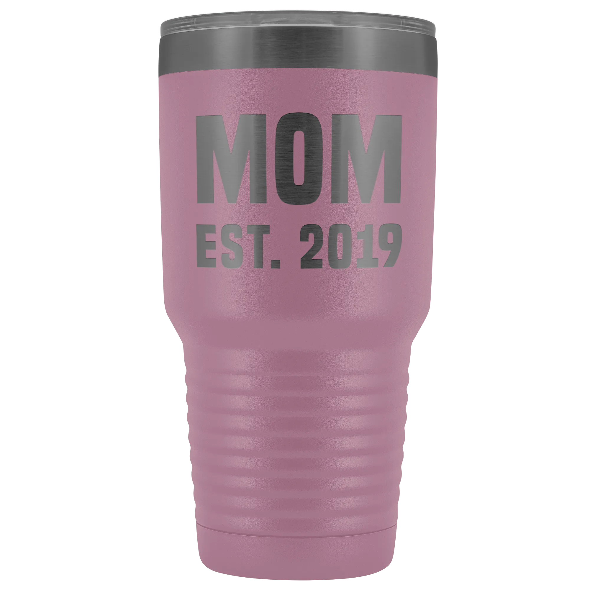 Mom Est 2019 Tumbler Funny Mother's Day Gifts New Mom Mug Double Wall Insulated Hot Cold Travel Cup 30oz BPA Free
