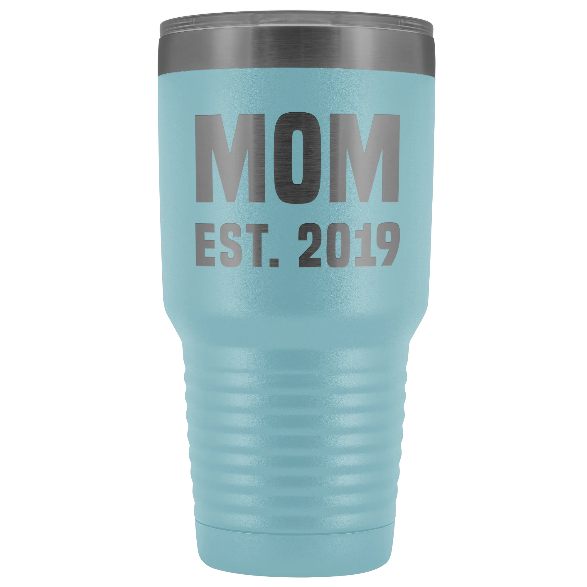 Mom Est 2019 Tumbler Funny Mother's Day Gifts New Mom Mug Double Wall Insulated Hot Cold Travel Cup 30oz BPA Free