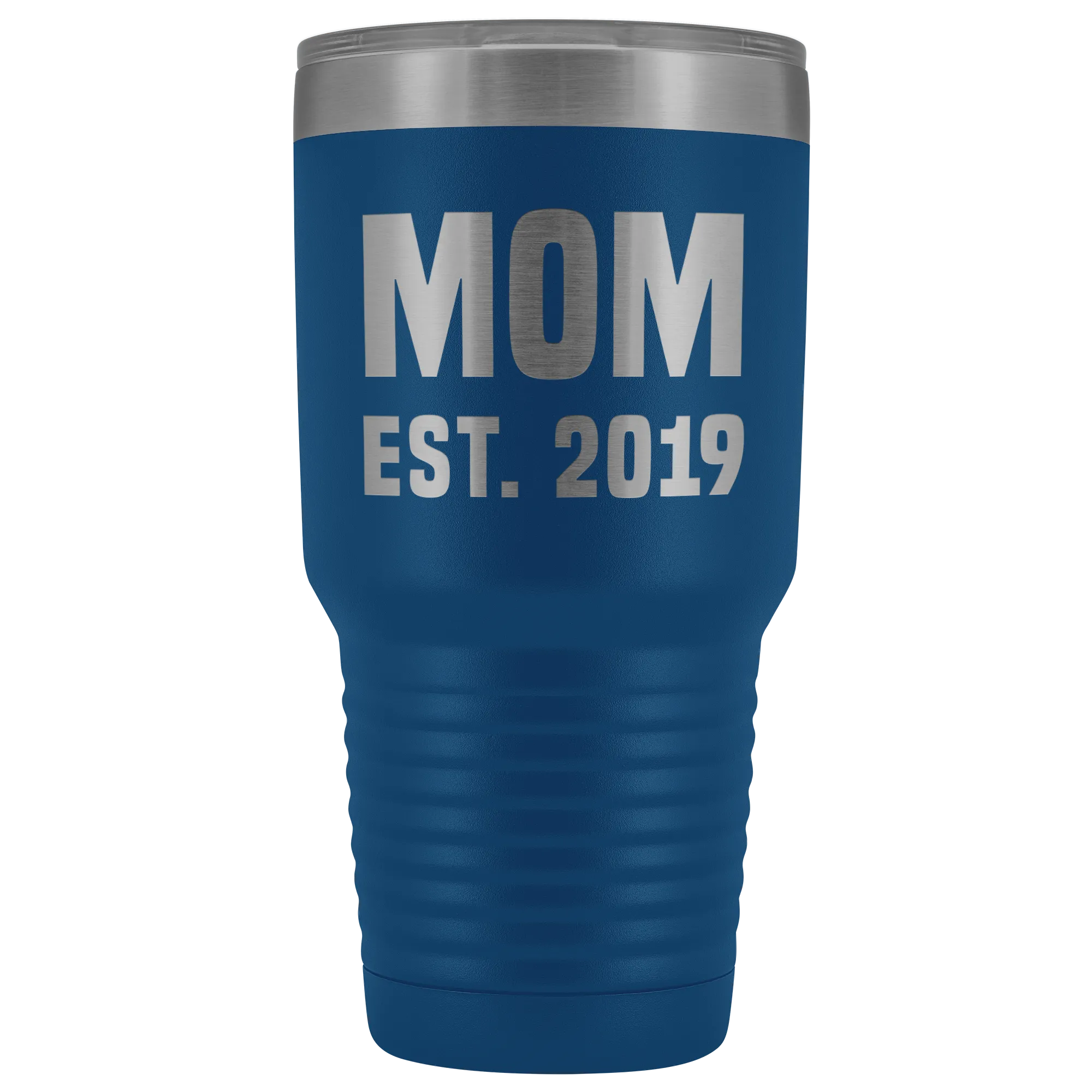 Mom Est 2019 Tumbler Funny Mother's Day Gifts New Mom Mug Double Wall Insulated Hot Cold Travel Cup 30oz BPA Free