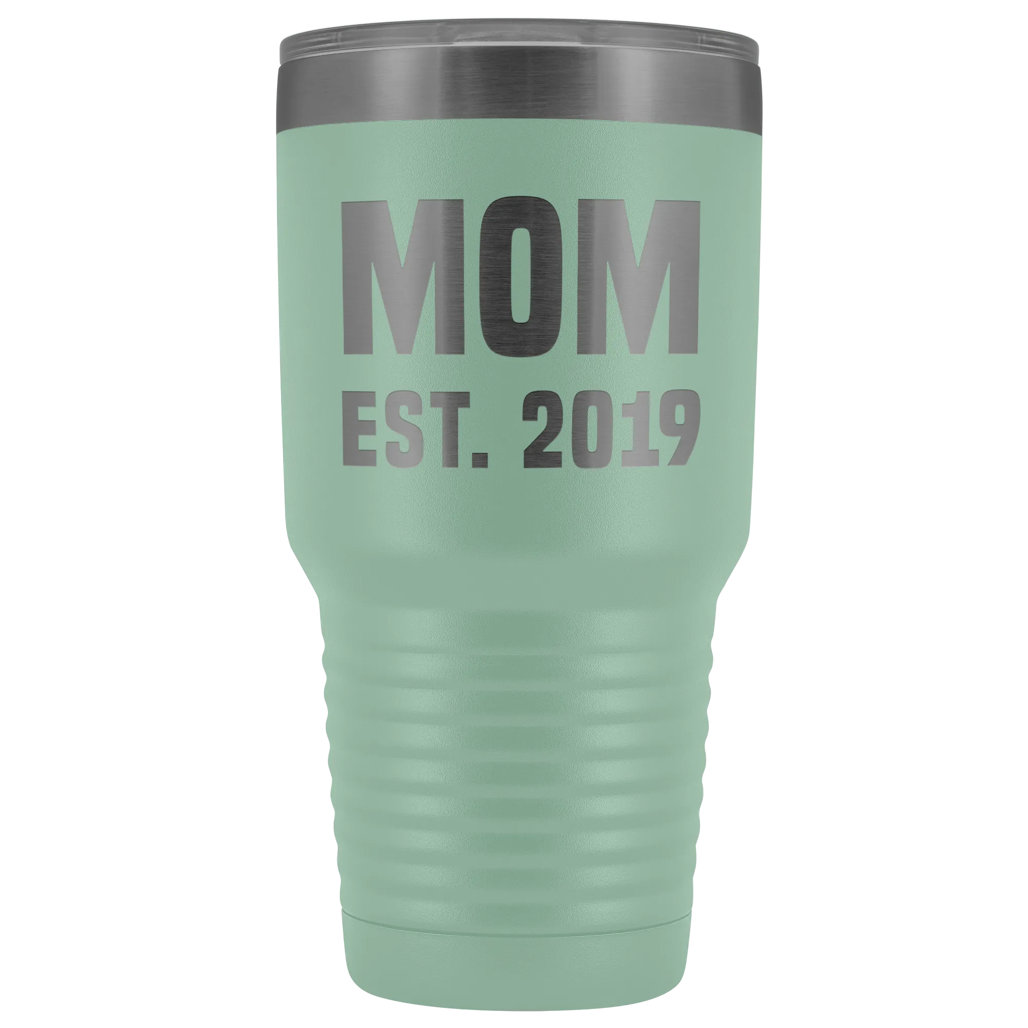 Mom Est 2019 Tumbler Funny Mother's Day Gifts New Mom Mug Double Wall Insulated Hot Cold Travel Cup 30oz BPA Free