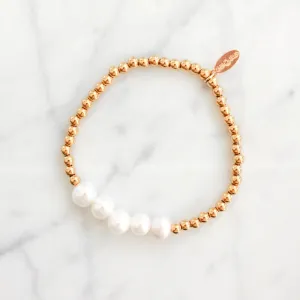 Multi Pearl Gold Bracelet