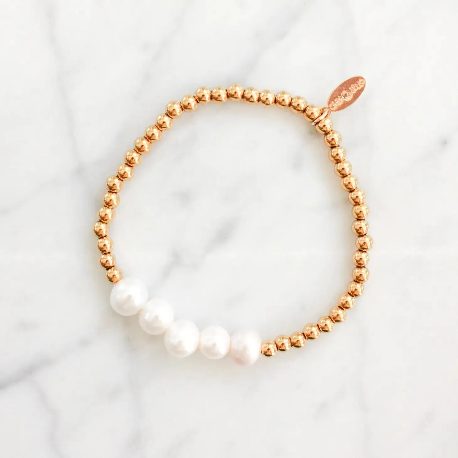 Multi Pearl Gold Bracelet