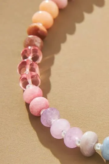 Natural Agate Semi Precious Stone Necklace - Great Gift for Him, Her & They!