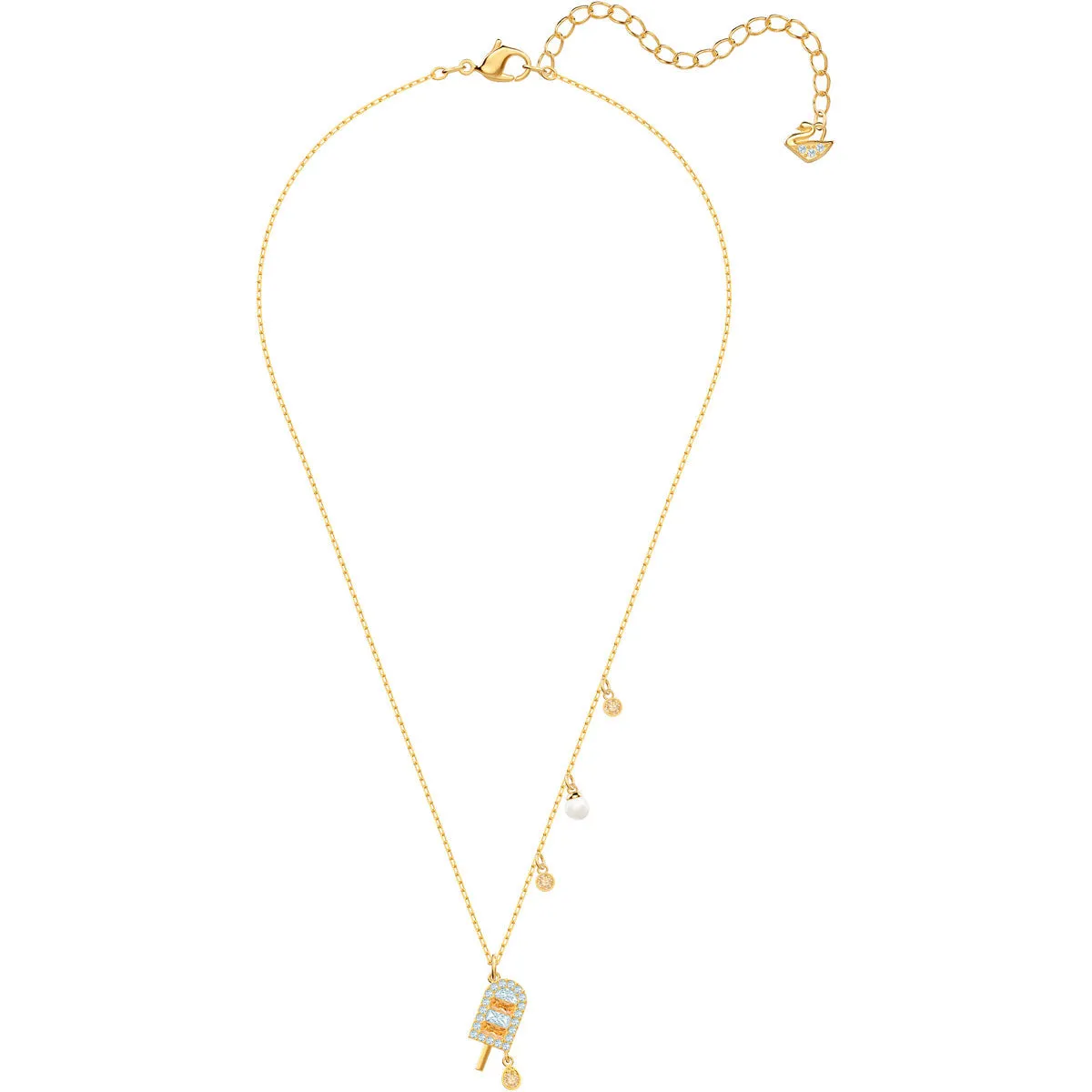No Regrets Ice Cream Multi-Colored Gold Plating Pendant Necklace