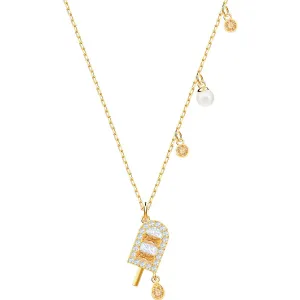 No Regrets Ice Cream Multi-Colored Gold Plating Pendant Necklace