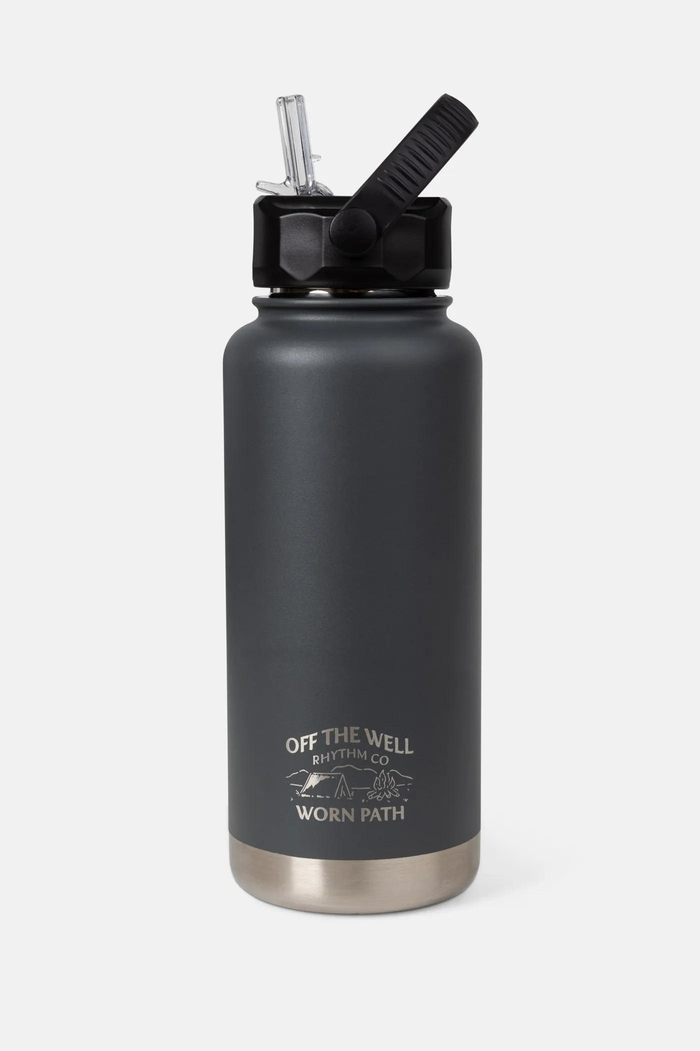 Pargo Worn Path 950ml Bottle w/ Straw BBQ Charcoal