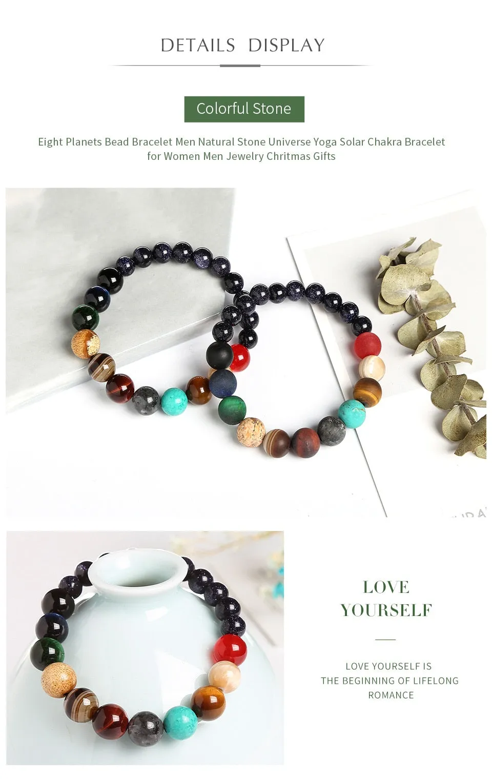 Planet Space Bead Bracelet
