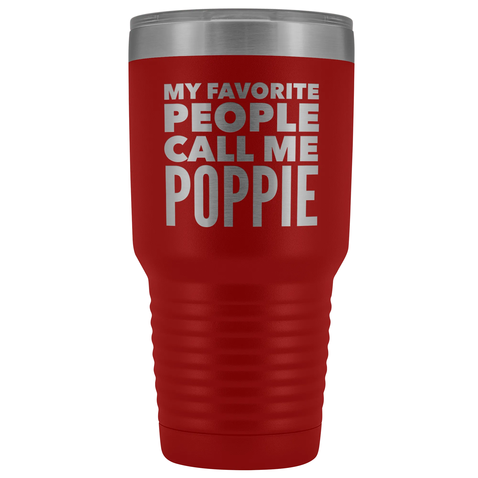 Poppie Tumbler Metal Mug Gift for Poppie Double Wall Vacuum Insulated Hot Cold Travel Cup 30oz BPA Free